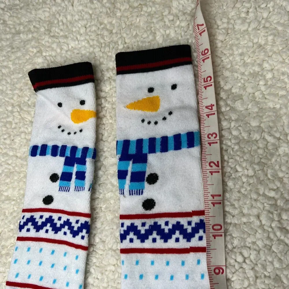Snowman Girls Knee Socks